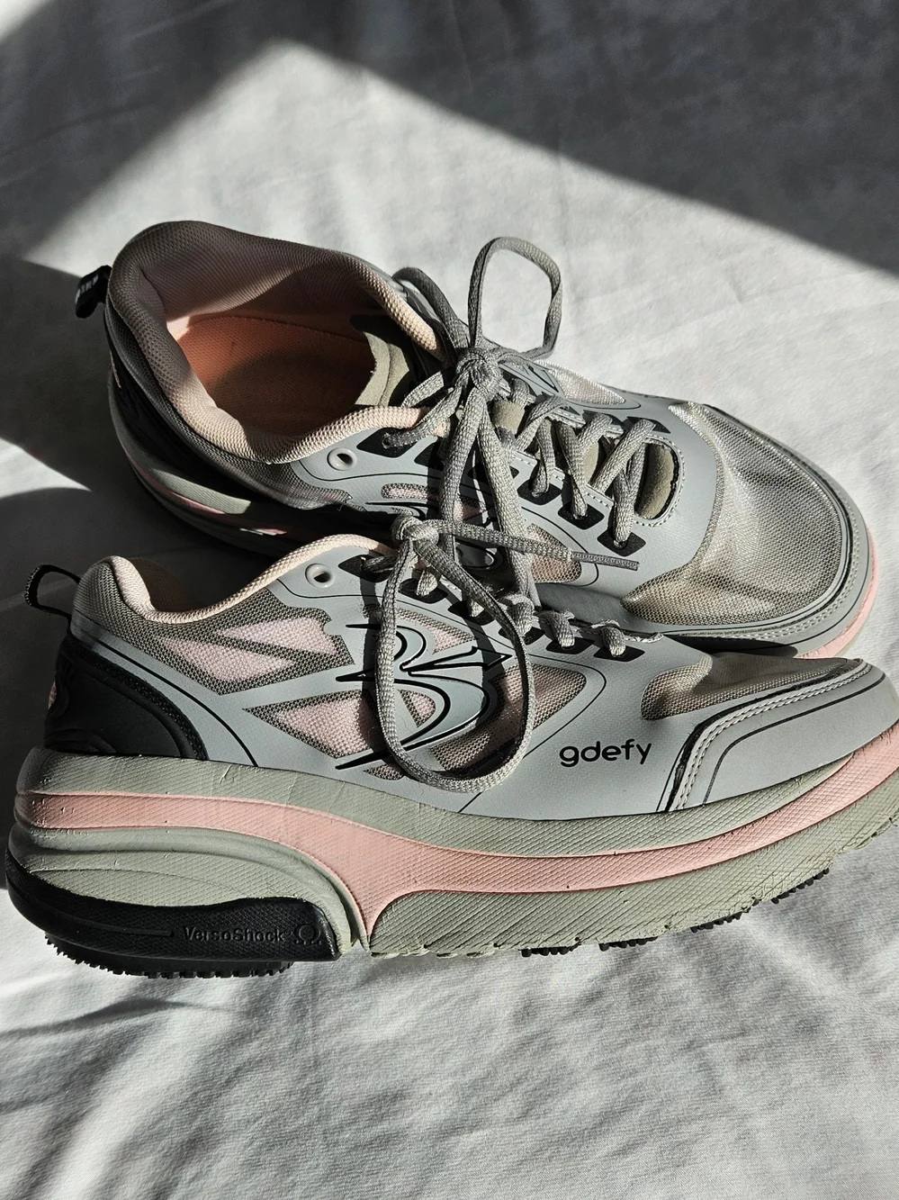 ION Women’s Gray and Pink G/defy Athletic Walking Shoes